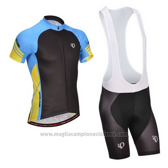 2014 Abbigliamento Ciclismo Pearl Izumi Nero e Blu Manica Corta e Salopette